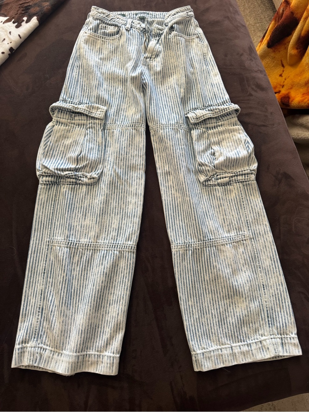 wild fable Light Blue and White Striped Denim